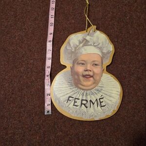 Handmade FERME and OUVERT Sign (Open And Closed) Artist Unknown